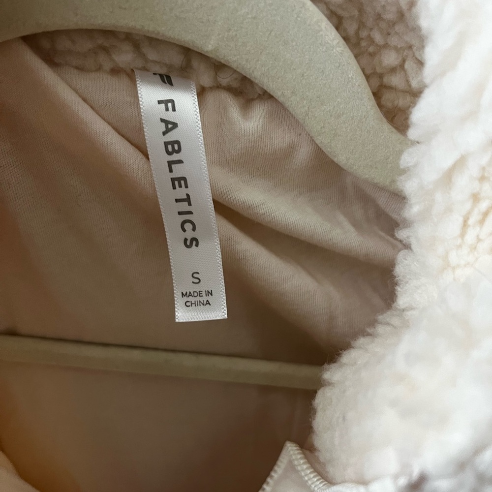Fabletics Cream Sherpa Jacket - image 3